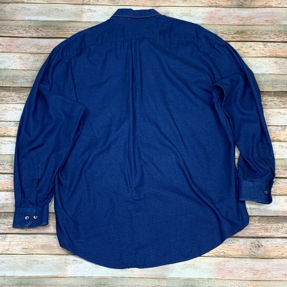 Guy Laroche Button Down Blue Black Shirt Canada XL - Picture 7 of 7